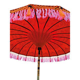 Sunset Bloom Bali Sun Parasol (orange and pink) 2m (with pole joint)