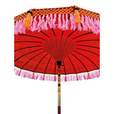 Sunset Bloom Bali Sun Parasol (orange and pink) 2m (with pole joint)