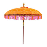 Sunset Bloom Bali Sun Parasol (orange and pink) 2m (with pole joint)