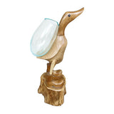 Flower Power Duck with Mini Glass Vase