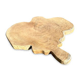 Rustic Solid Teak Chopping Board with handle 40x49cm (approx)