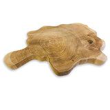 Rustic Solid Teak Chopping Board with handle 40x49cm (approx)