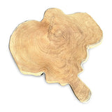 Rustic Solid Teak Chopping Board with handle 40x49cm (approx)