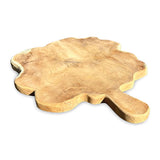 Rustic Solid Teak Chopping Board with handle 40x49cm (approx)