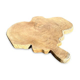 Rustic Solid Teak Chopping Board with handle 40x49cm (approx)