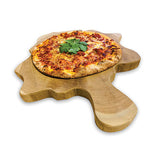 Rustic Solid Teak Chopping Board with handle 40x49cm (approx)