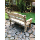 Rustic Solid Teak Chunky Garden Bench 170cm