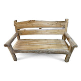 Rustic Solid Teak Chunky Garden Bench 170cm