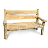 Rustic Solid Teak Chunky Garden Bench 170cm