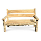 Rustic Solid Teak Chunky Garden Bench 170cm