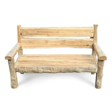 Rustic Solid Teak Chunky Garden Bench 170cm