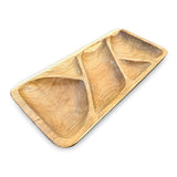 Teak 5 Sections Nibble Bowl