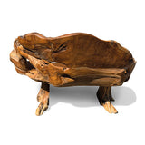 Twin Trunk Teak Root Statement Bench 150cm
