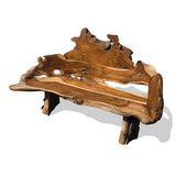 Twin Trunk Teak Root Statement Bench 180cm
