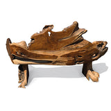 Twin Trunk Teak Root Statement Bench 180cm