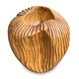 Striped Teak Vase 22-25cm