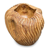 Striped Teak Vase 22-25cm