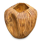 Striped Teak Vase 22-25cm