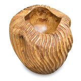 Striped Teak Vase 22-25cm