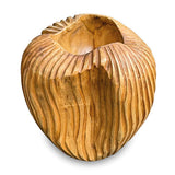 Striped Teak Vase 22-25cm