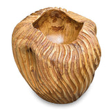 Striped Teak Vase 22-25cm