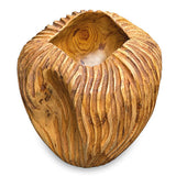 Striped Teak Vase 22-25cm