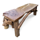 Flintstone No Back Teak Bench 150cm