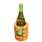 Teak Giant’s Hand Bottle Holder short 15cm