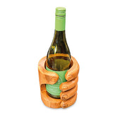 Teak Giant’s Hand Bottle Holder short 15cm