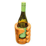 Teak Giant’s Hand Bottle Holder short 15cm