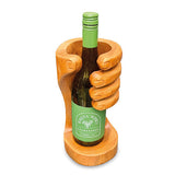 Teak Giant’s Hand Bottle Holder tall 26cm