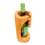 Teak Giant’s Hand Bottle Holder tall 26cm