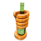 Teak Giant’s Hand Bottle Holder tall 26cm