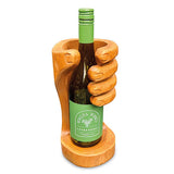 Teak Giant’s Hand Bottle Holder tall 26cm