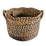 Canggu Round Set of 3 Banana Leaf Baskets (medium flexible)