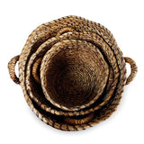 Canggu Round Set of 3 Banana Leaf Baskets (medium flexible)