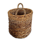 Java Round Set of 3 Banana Leaf & Rattan Baskets (hard flexible)