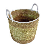 Flores Round Set of 3 Seagrass, Raffia & Rush Baskets (soft flexible)
