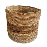 Bali Round Set of 3 Banana Leaf Baskets (medium flexible)