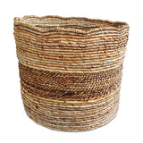 Bali Round Set of 3 Banana Leaf Baskets (medium flexible)