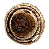 Bali Round Set of 3 Banana Leaf Baskets (medium flexible)