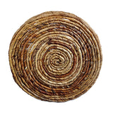 Bali Round Set of 3 Banana Leaf Baskets (medium flexible)