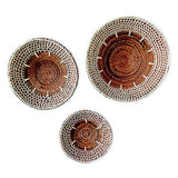 Banana Leaf & Macrame Wall Décor Disks set of 3 (40, 50, 60cm)