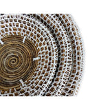 Banana Leaf & Macrame Wall Décor Disks set of 3 (40, 50, 60cm)