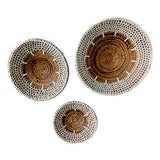 Banana Leaf & Macrame Wall Décor Disks set of 3 (40, 50, 60cm)