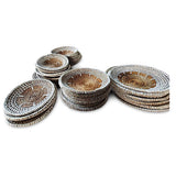 Banana Leaf & Macrame Wall Décor Disks set of 3 (40, 50, 60cm)