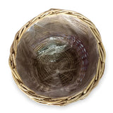 Country Kubu Grey Barrel Round Planter Baskets set of 3, lined (largest W 46 x H 35cm)