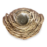 Classic Kubu Grey Round Planter Baskets set of 6, lined (largest W 50 x H 39cm)