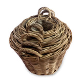 Classic Kubu Grey Round Planter Baskets set of 6, lined (largest W 50 x H 39cm)