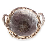 Classic Kubu Grey Round Planter Baskets set of 6, lined (largest W 50 x H 39cm)